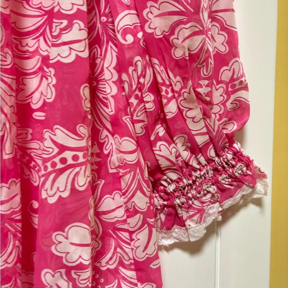 Pink Floral Long Robe - Picture 8 of 12
